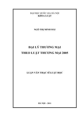 Luận văn Ðại lý thương mại theo luật thương mại 2005