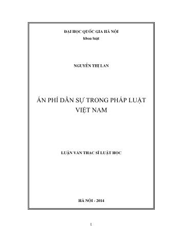 Luận văn Án phí dân sự trong pháp luật Việt Nam