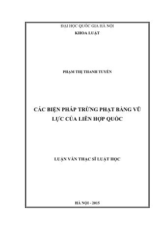 Luận văn Các biện pháp trừng phạt bằng vũ lực của liên hợp quốc