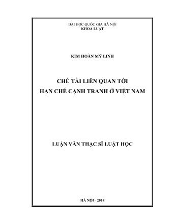 Luận văn Chế tài liên quan tới hạn chế cạnh tranh ở Việt Nam