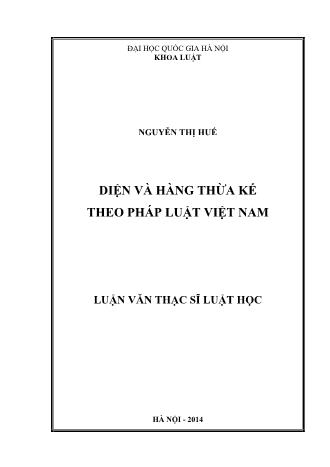 Luận văn Diện và hàng thừa kế theo pháp luật Việt Nam