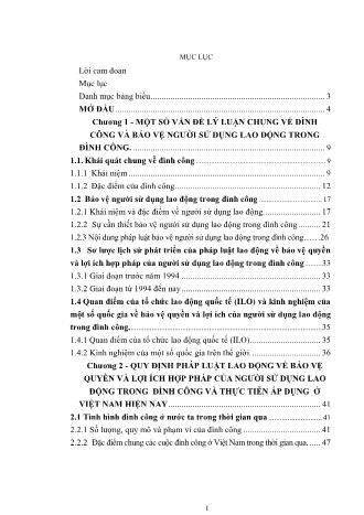 Luận văn Pháp luật về bảo vệ quyền và lợi ích hợp pháp của người sử dụng lao động trong đình công ở Việt Nam hiện nay