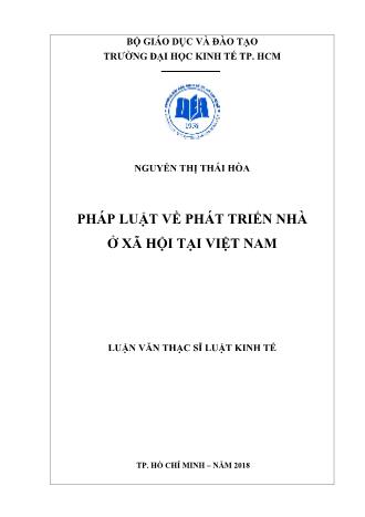 Luận văn Pháp luật về phát triển nhà ở xã hội tại Việt Nam