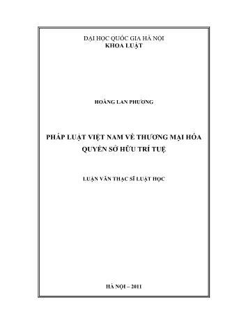 Luận văn Pháp luật Việt Nam về thương mại hóa quyền sở hữu trí tuệ