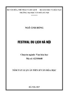 Tóm tắt Luận án Festival du lịch Hà Nội